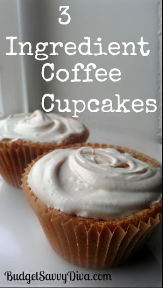 3 Ingredient Coffee Cupcakes With Coffee Icing