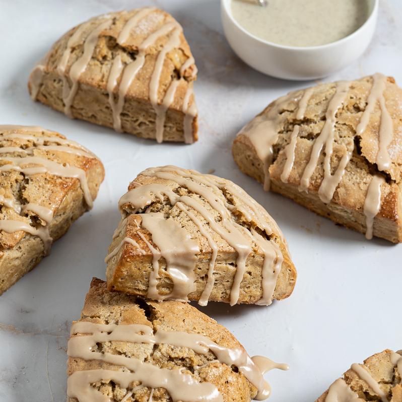  A batch of these scones will fill your home with the aroma of warm coffee and toasted nuts.