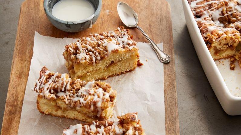  A delicious slice of homemade applesauce coffee cake