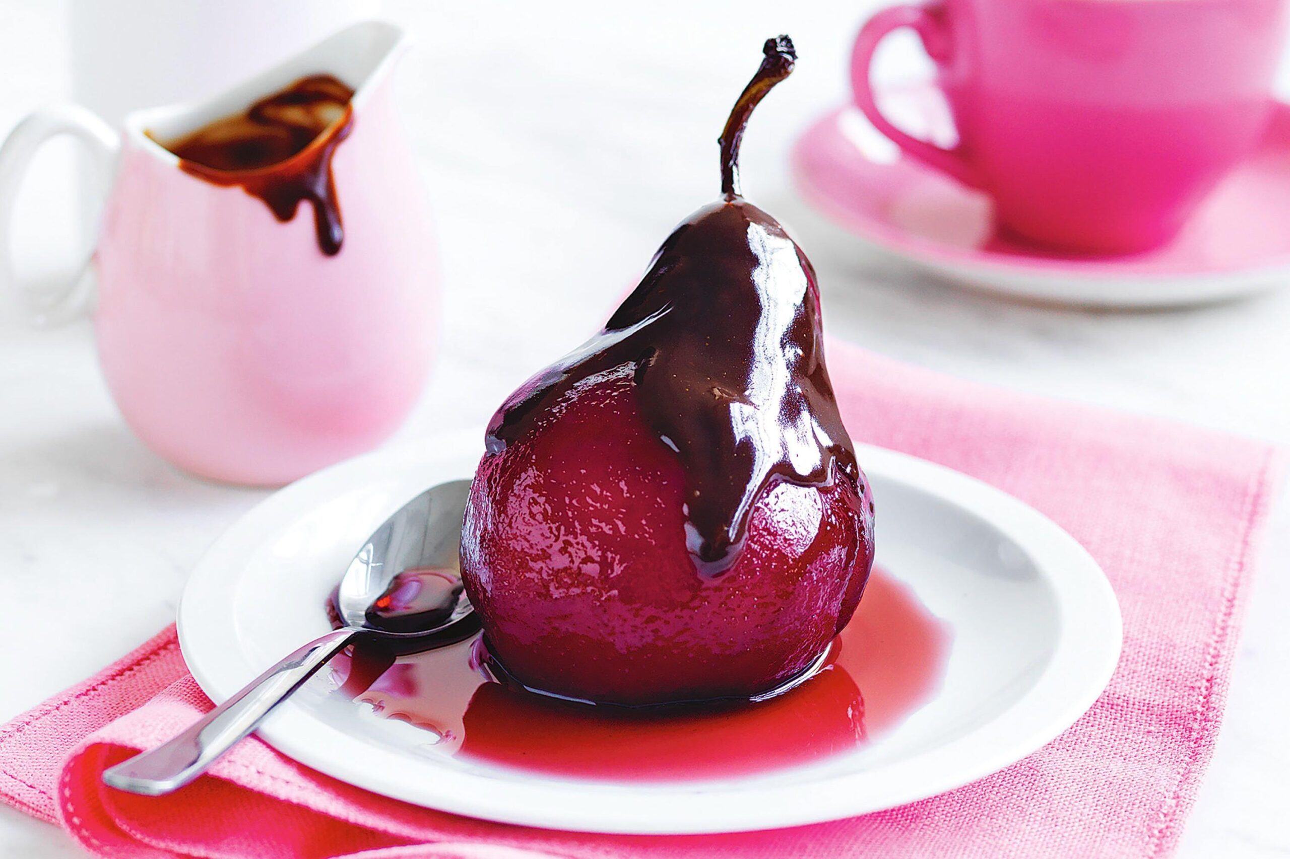  A heavenly combination of coffee, pears, and chocolate!
