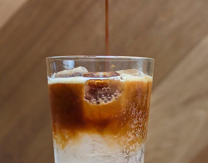  A little bit of milk and ice makes this espresso recipe the perfect summer beverage.