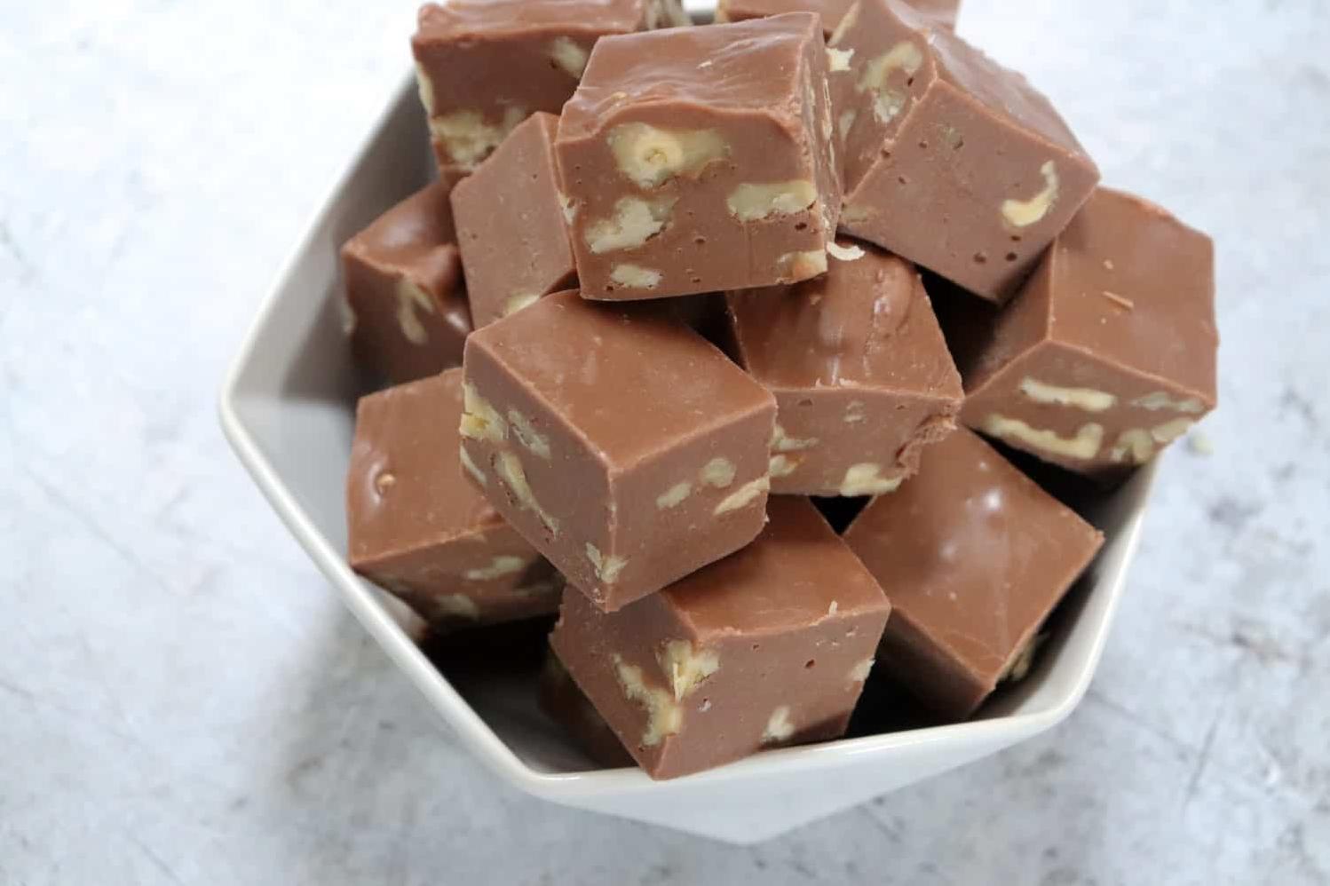   A match made in heaven: coffee and nuts in fudge form