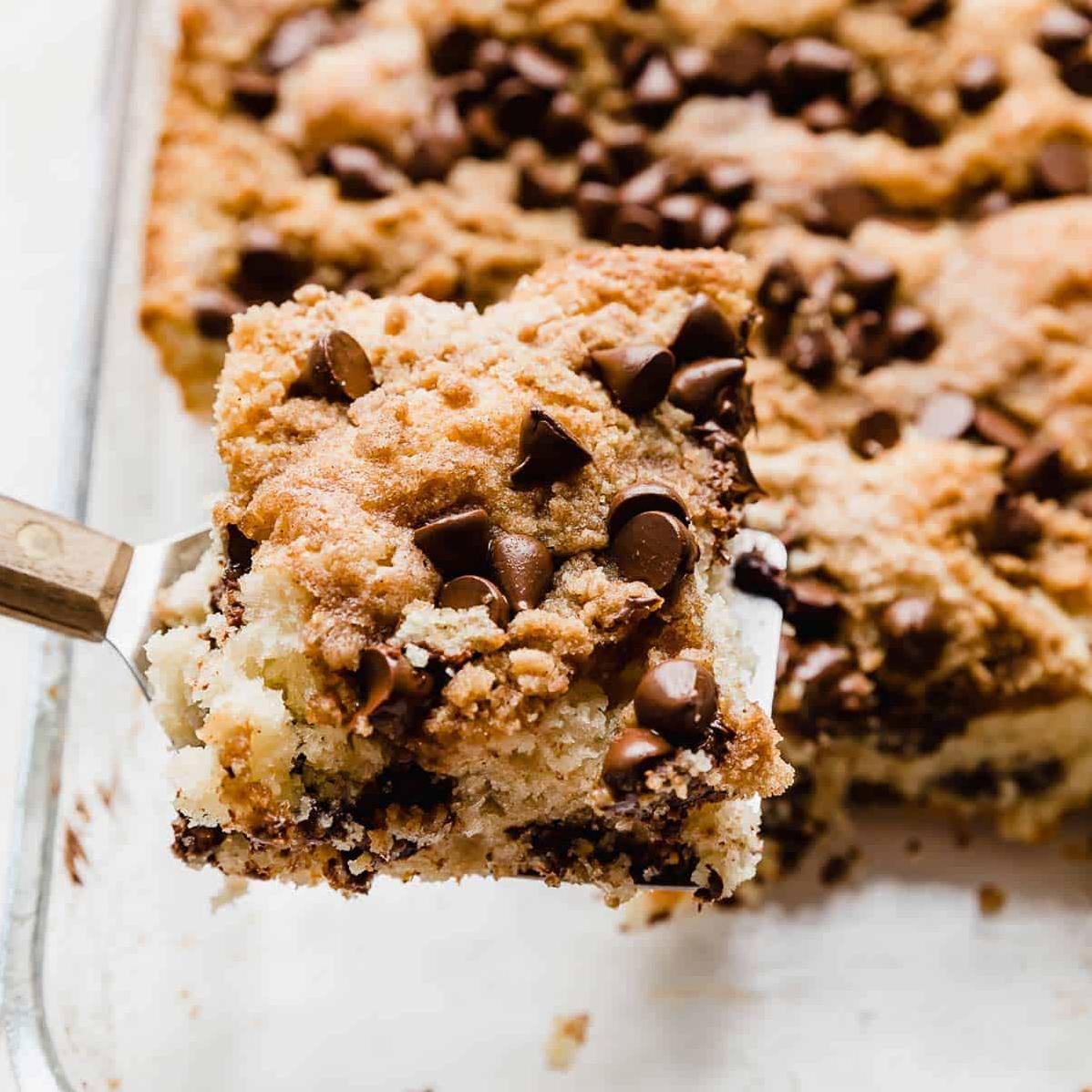  A perfect combination of soft, fluffy cake with crunchy nuts and gooey chocolate chips.