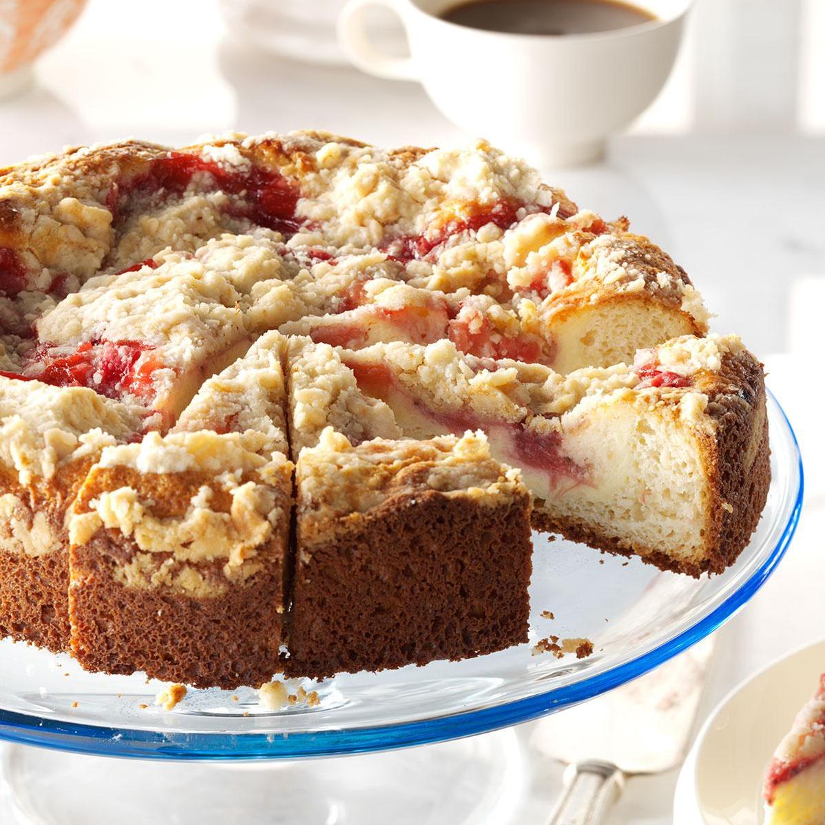  A slice of heaven with every bite of this Rhubarb and Berry Coffee Cake.