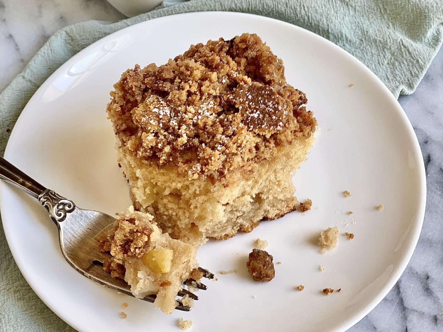  A warm slice of apple coffee cake, just out of the oven, is like a hug in food form.