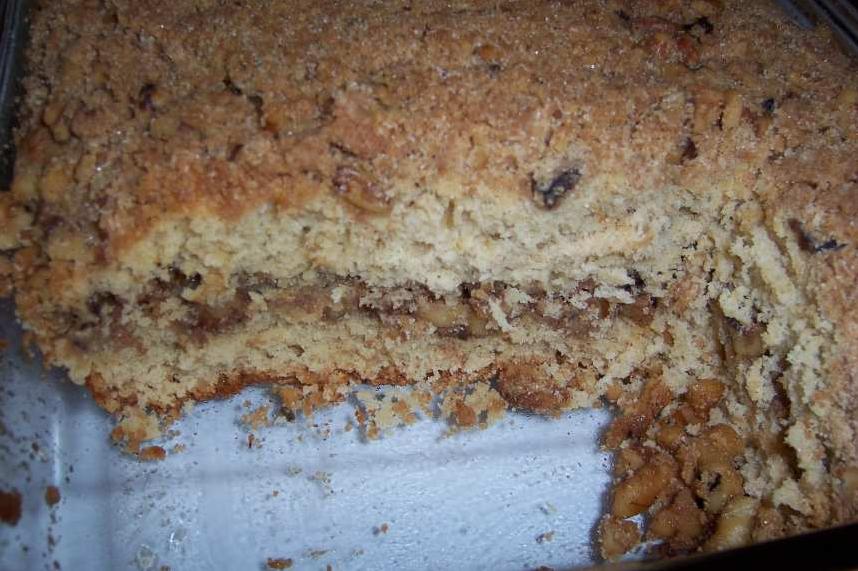  A warm slice of spiced walnut coffee cake with a hot cup of coffee is all you need on a cozy morning.