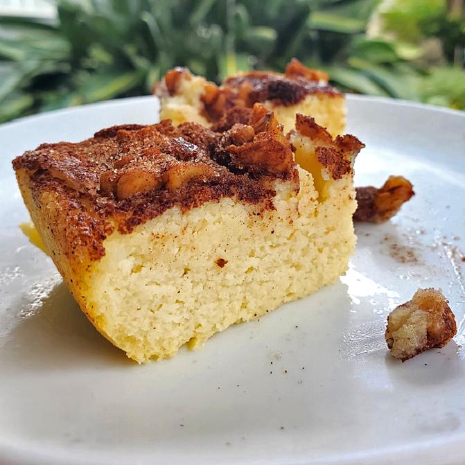  Add some crunch to your coffee cake with this delicious coconut topping.