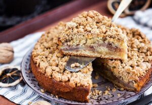 Apple Ginger Streusel Coffee Cake