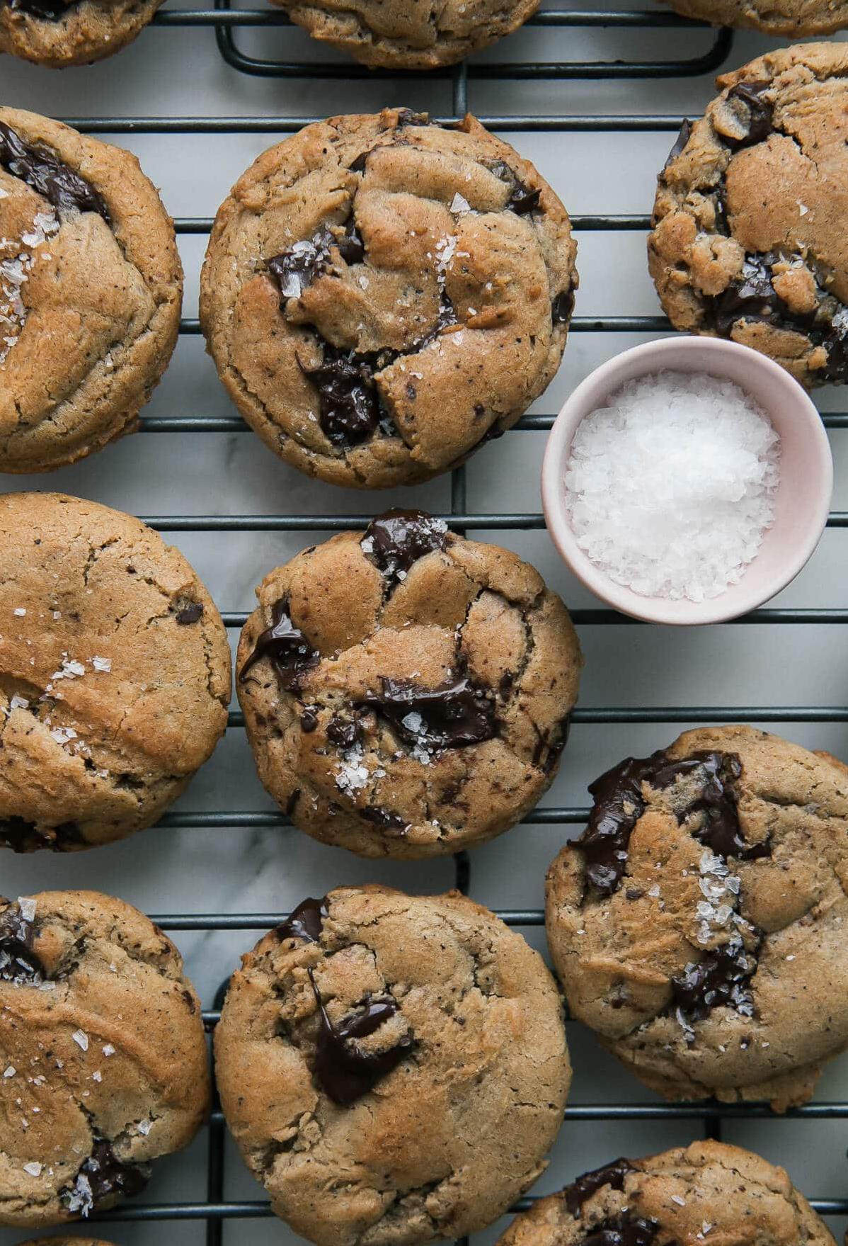 Bite into a crunchy and decadent Espresso and Chocolate Chip Cookie for a sweet afternoon treat.