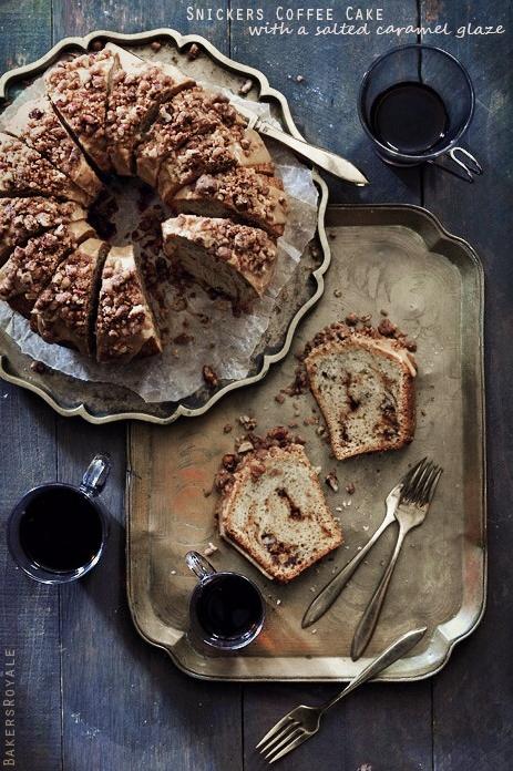  Bite into a slice of heaven with this Snickers Coffee Cake!