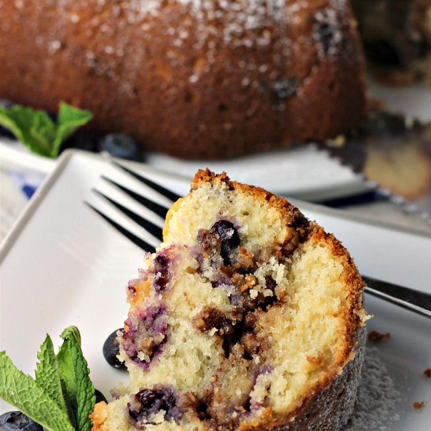  Blueberries and sour cream, a match made in coffee cake heaven
