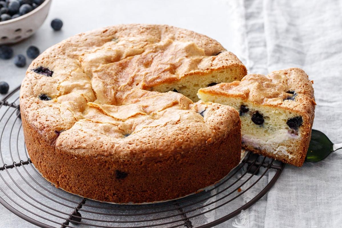  Blueberries, cream cheese, and coffee cake, the perfect combo.