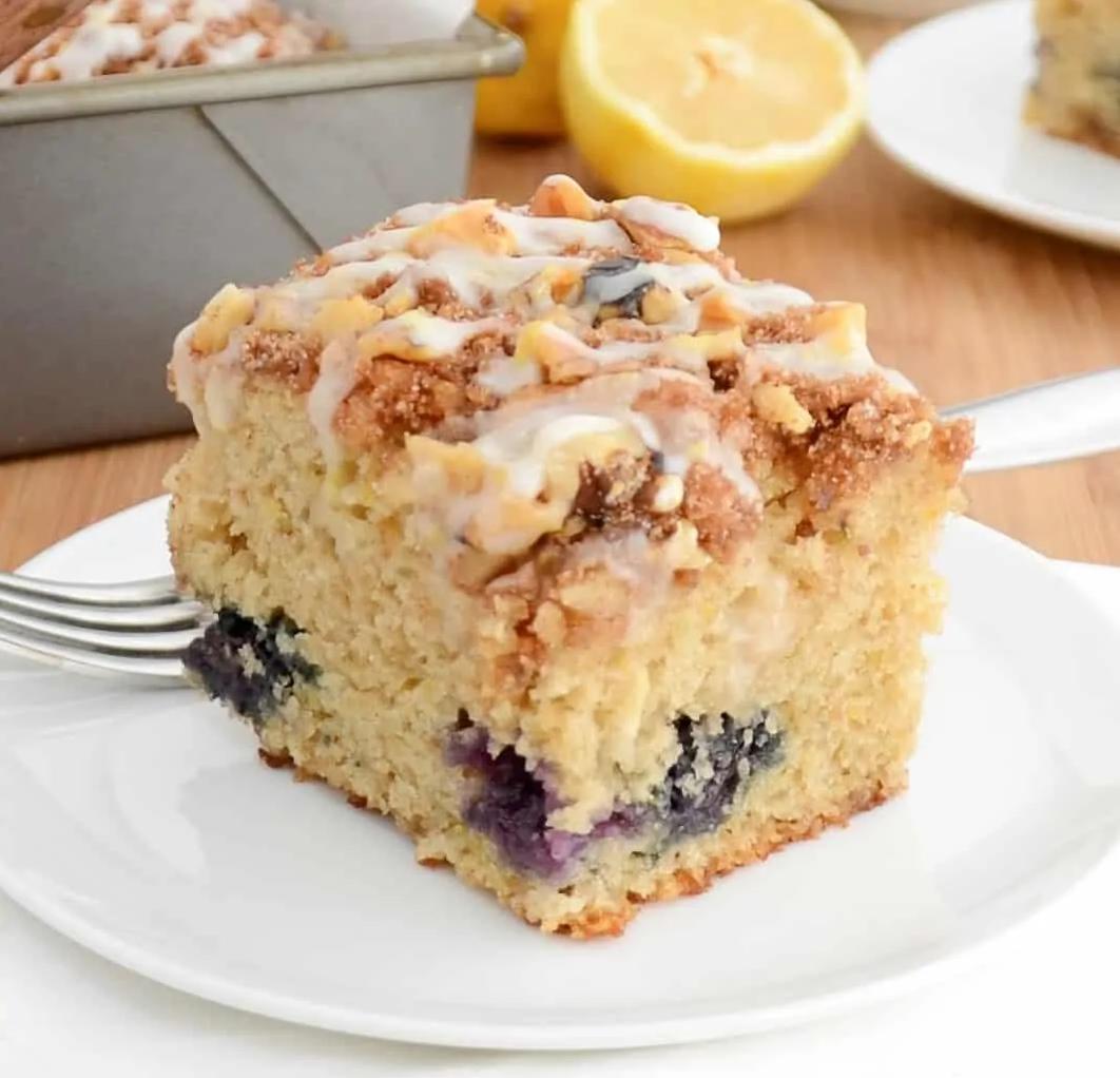  Blueberry and lemon, a match made in coffee cake heaven.