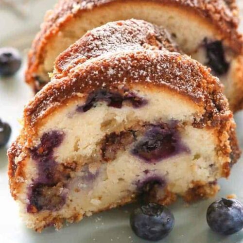 Blueberry Sour Cream Coffee Cake Decadent!