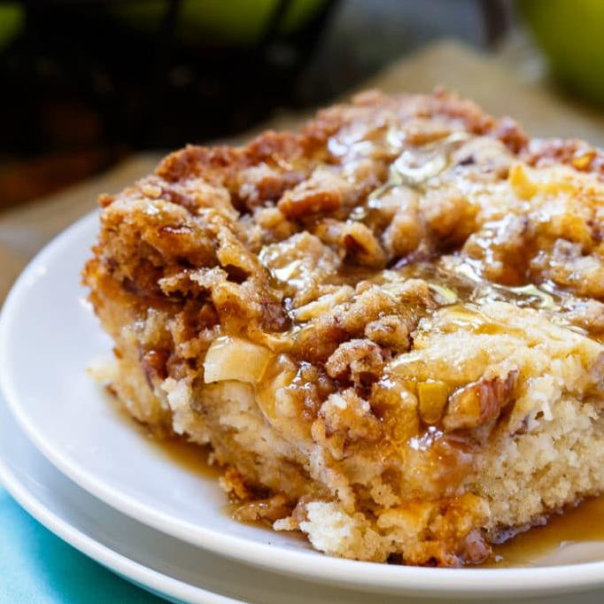 Buttermilk Apple Coffee Cake With Pecans