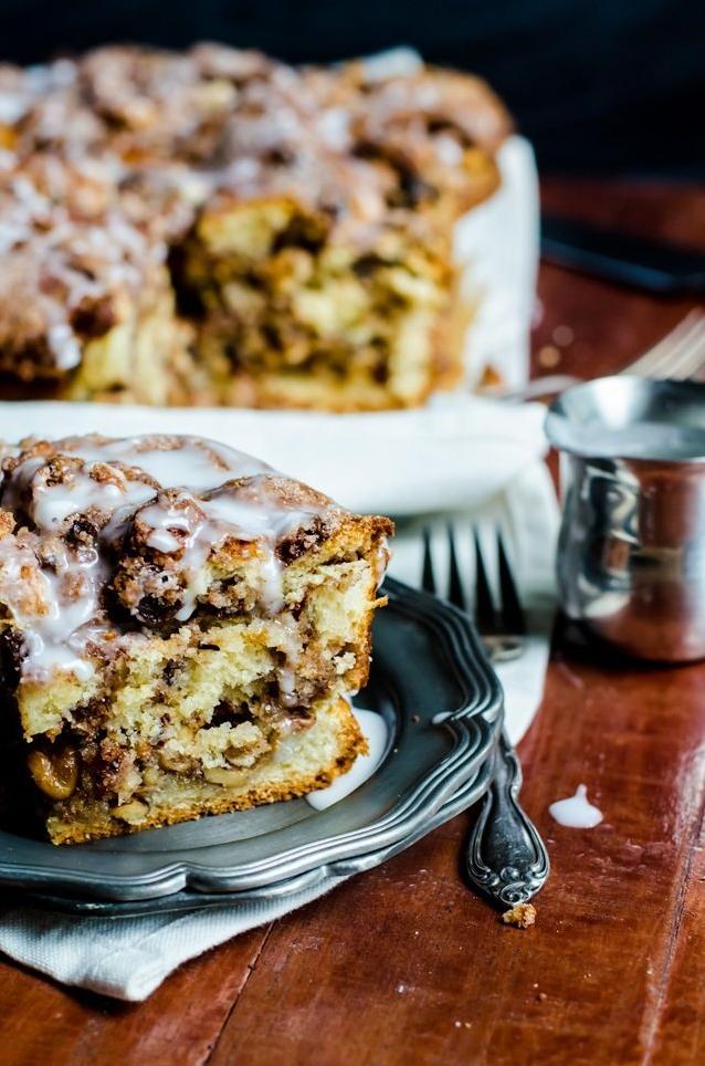  Can you smell that intoxicating aroma? It's the delicious scent of fresh-baked cinnamon raisin coffee cake.