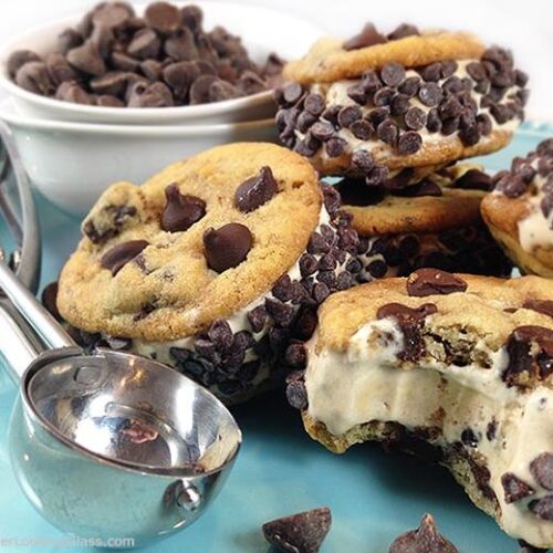 Choco-Mocha Ice Cream Cookie Sandwiches