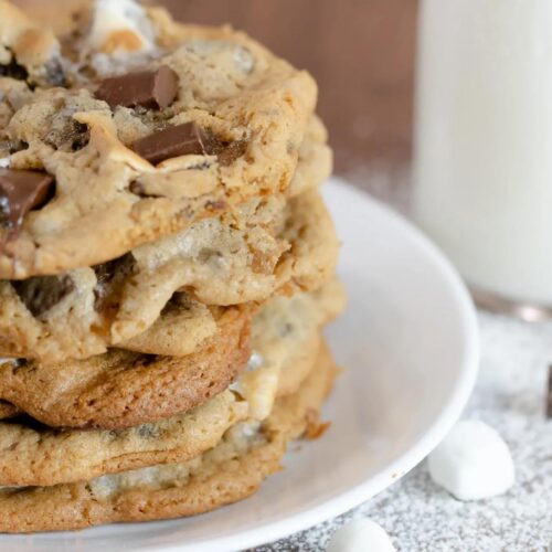 Chocolate Chip Mocha Marshmallow Cookies