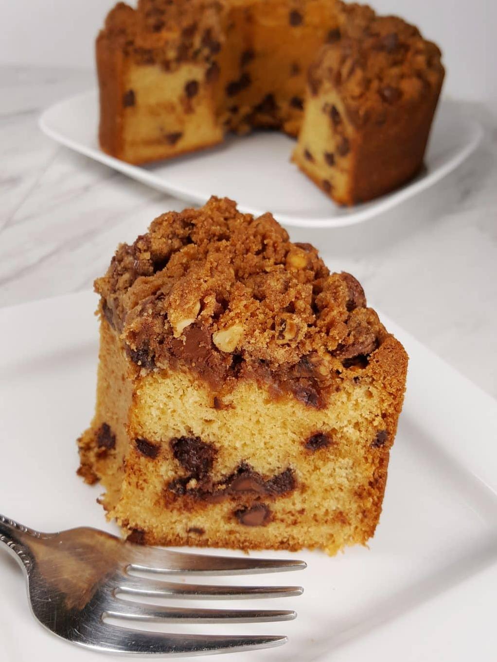 Chocolate Chip Nut Coffee Cake