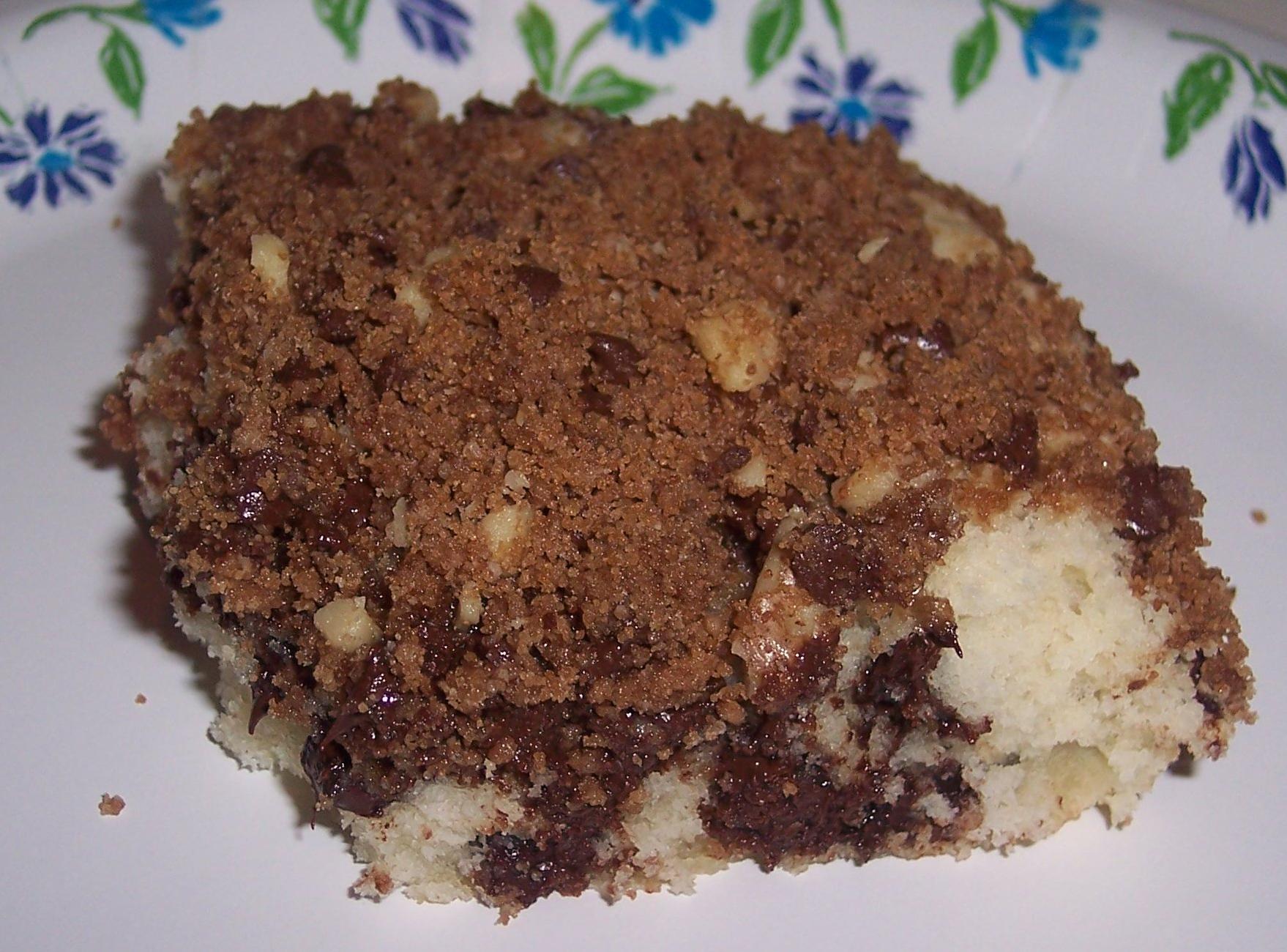 Chocolate Coffee Cake With Chocolate Streusel Topping