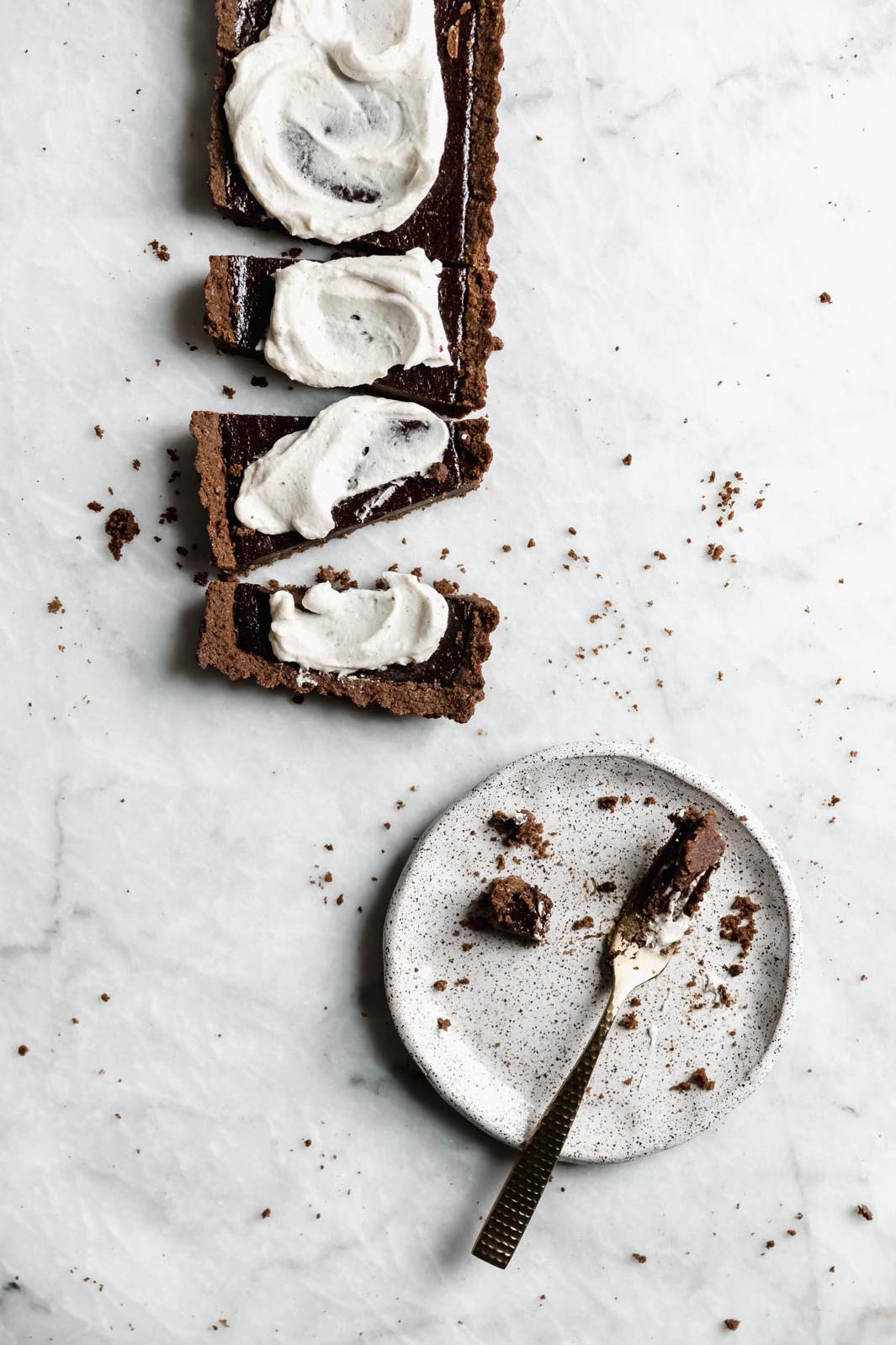  Chocolate lovers, you're about to enter a new galaxy with this Mocha Chocolate Velvet Tart.