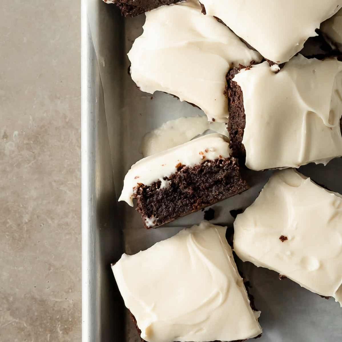 Indulge in Coffee Brownies with Cream Cheese Frosting