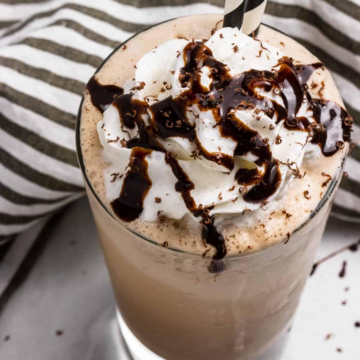  Cool down and caffeinate at the same time with this deliciously creamy frappe.