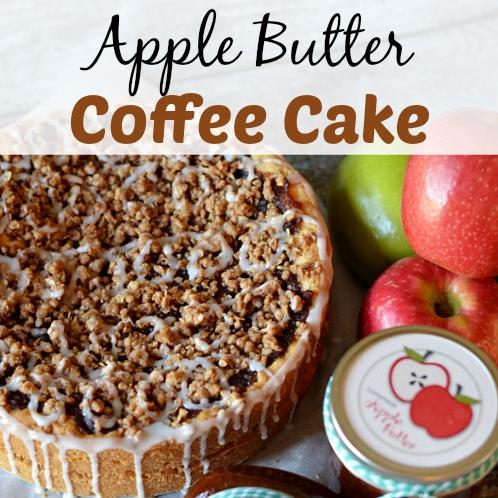  Cozy up with a slice of this apple butter coffee cake!