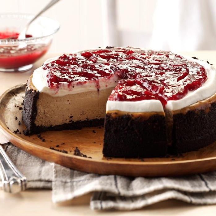 Delicious Cranberry Mocha Cheesecake Recipe