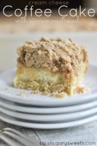 Cream Cheese Coffee Cake With Cinnamon Streusel