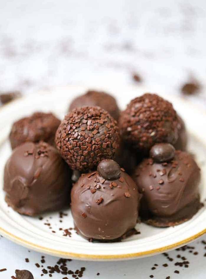  Decadent chocolate truffles with a kick of espresso.