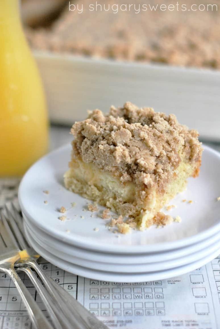  Don't be afraid to experiment with different types of cheese to elevate the flavors of this coffee cake.