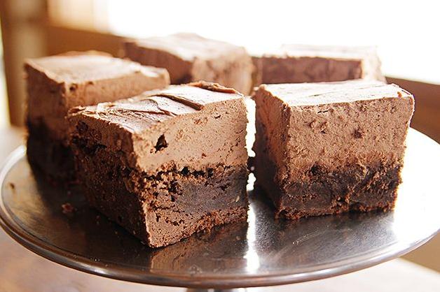  Each bite of this mocha brownie cake is a flavorful journey to chocolate heaven.