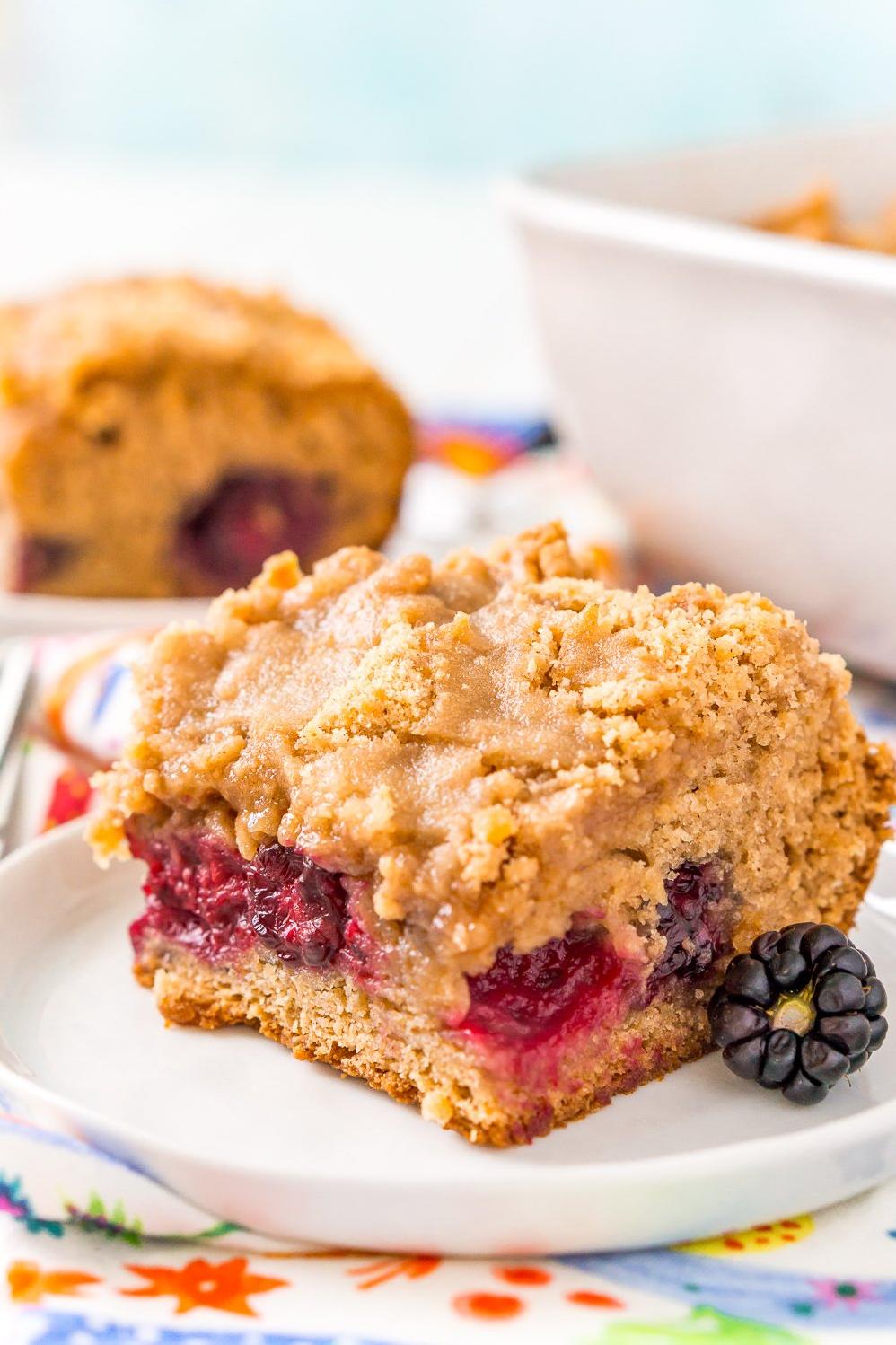  Enjoy a slice of heaven with each bite of this blackberry coffee cake