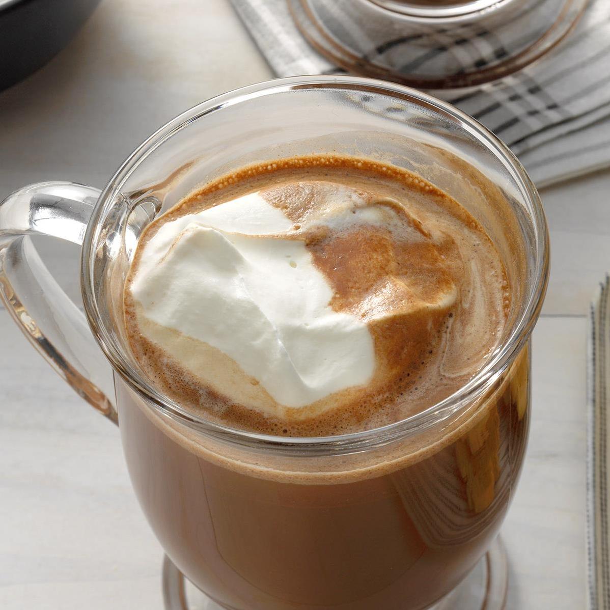  Enjoy aromas of coffee and chocolate with each sip of this beverage.