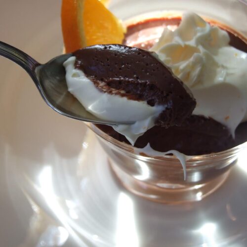 Espresso Chocolate Mousse With Orange Mascarpone Whipped Cream