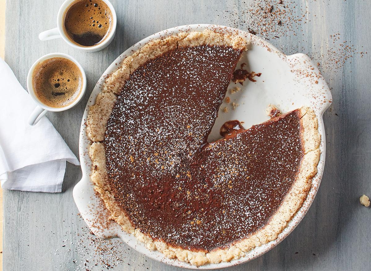  Get cozy with a slice of this indulgent Mocha Chocolate Velvet Tart.