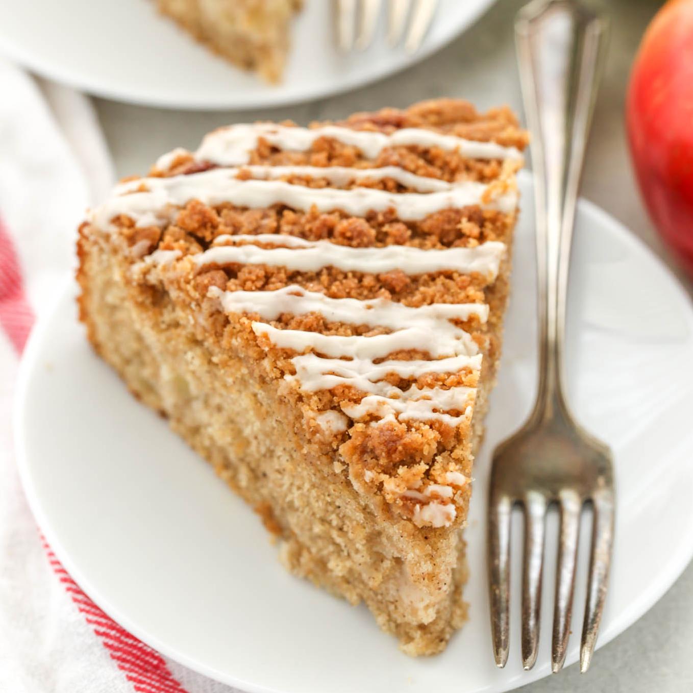  Get ready to indulge in the rich taste of this Apple top coffee cake