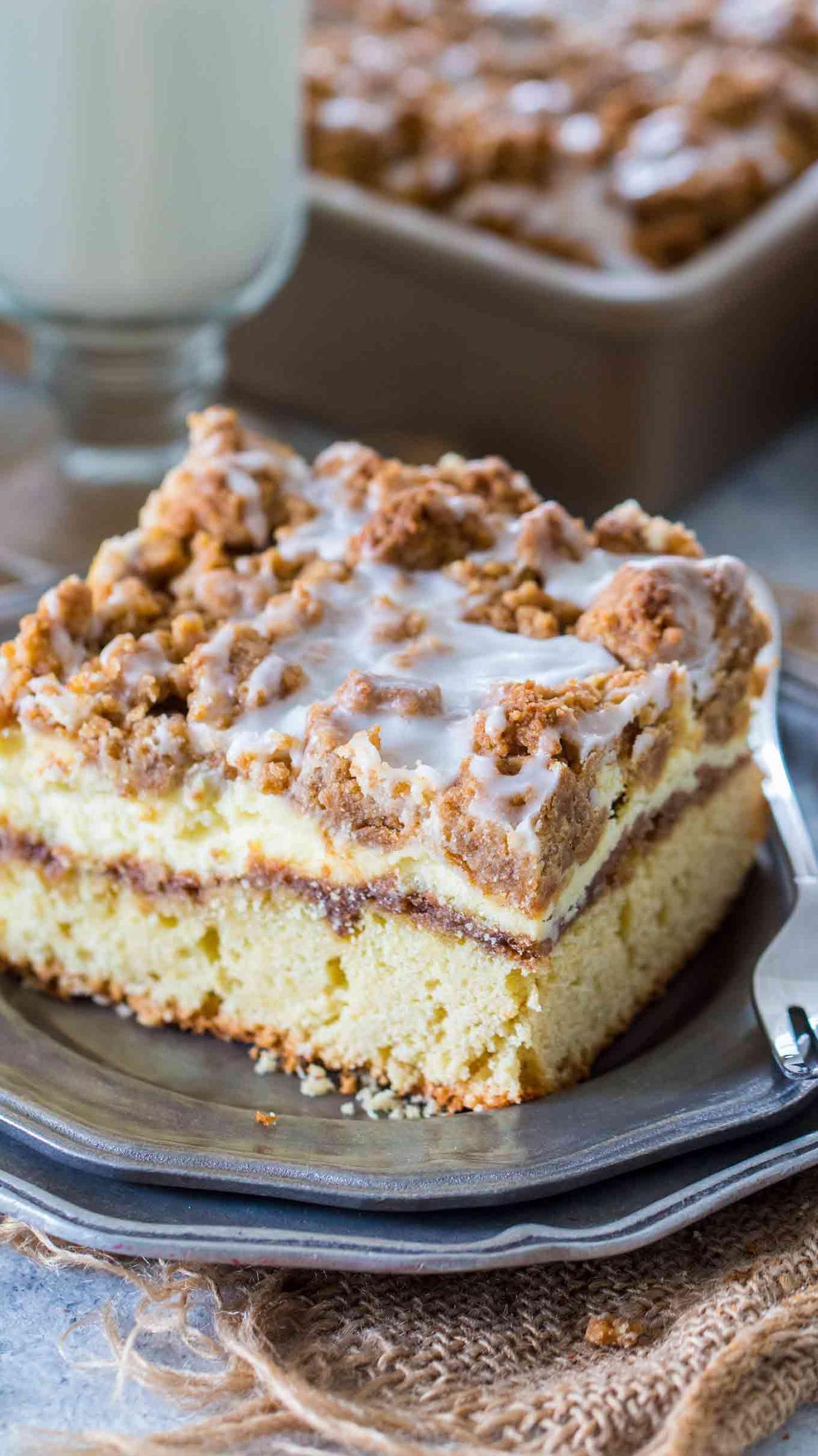  Have a taste of heaven in every slice of our delicious quick and cheesy coffee cake.