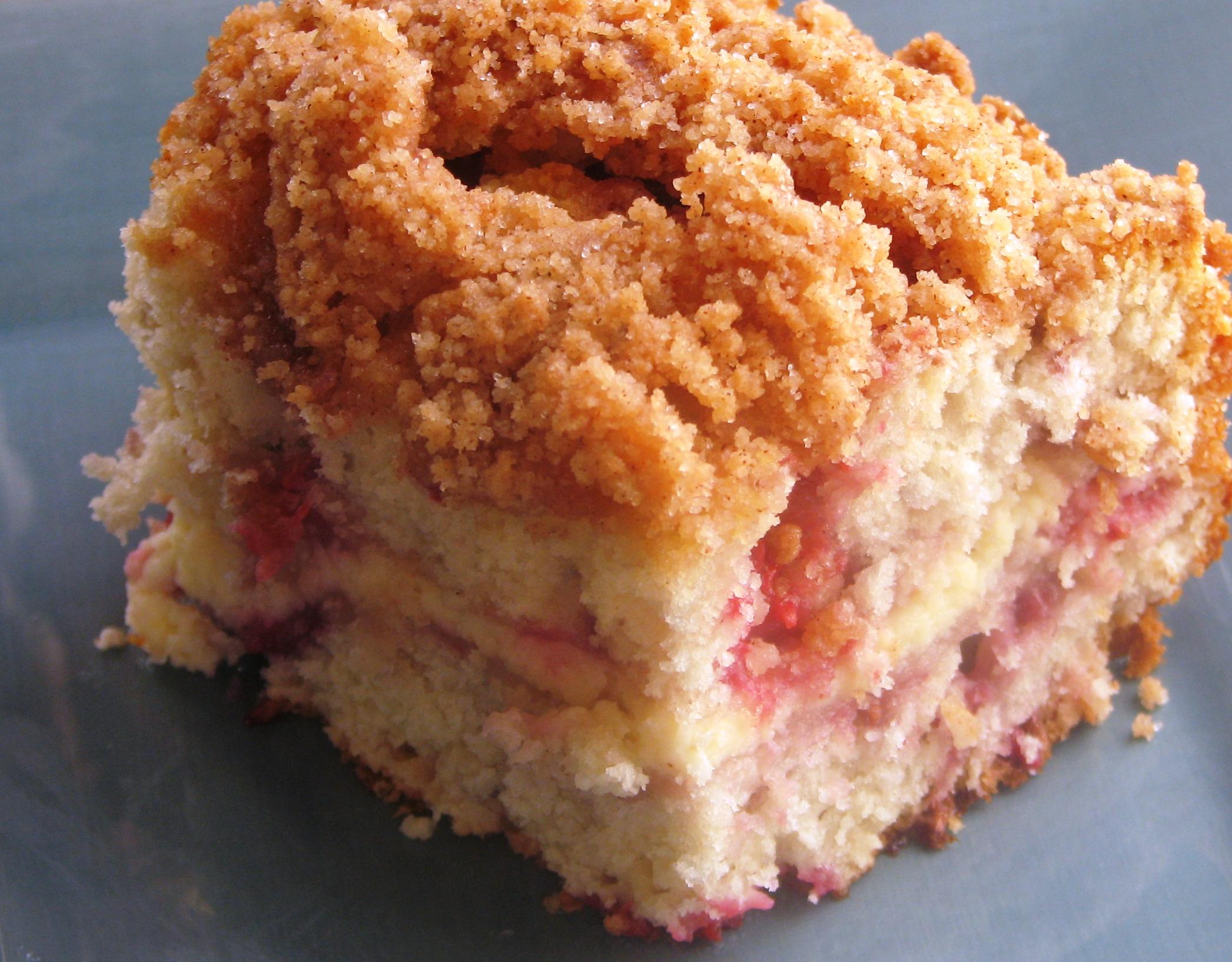  In every slice of this coffee cake, you’ll get a heavenly mix of raspberry goodness and a creamy cheesecake-like filling.