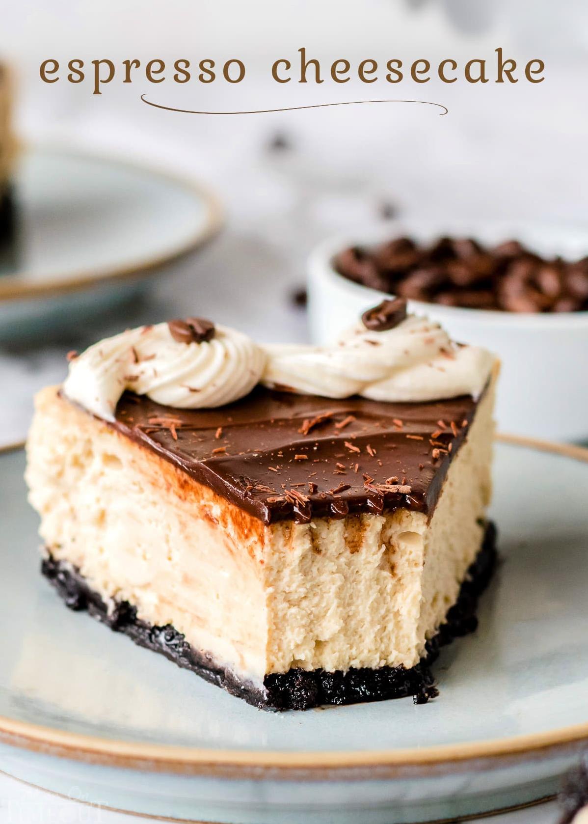  Indulge in a heavenly chocolate espresso cheesecake!