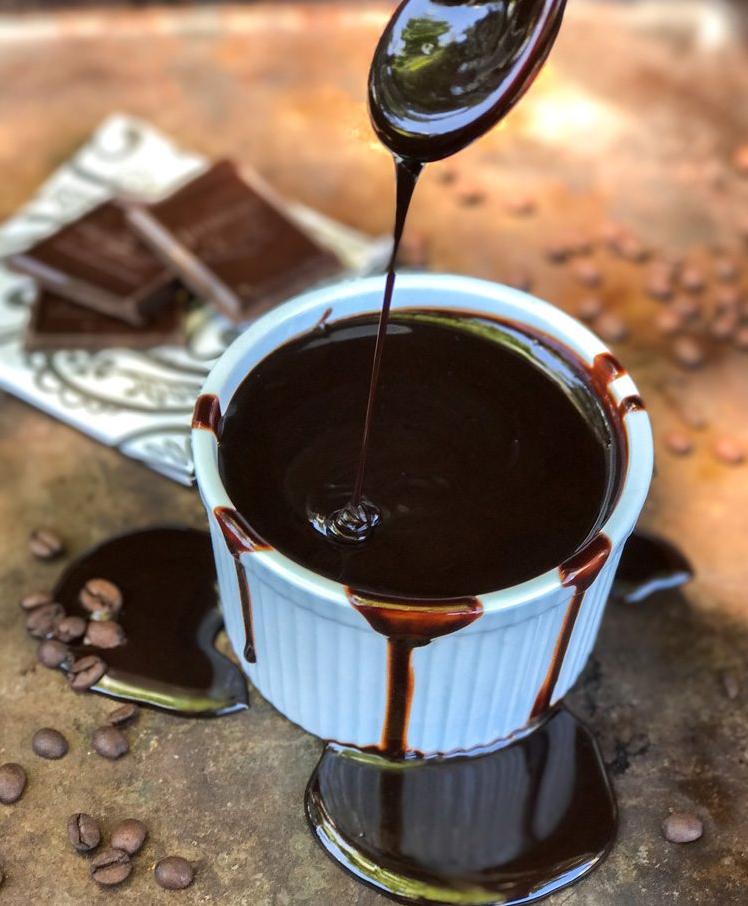  Indulge in the exquisite flavors of homemade mocha chocolate sauce.