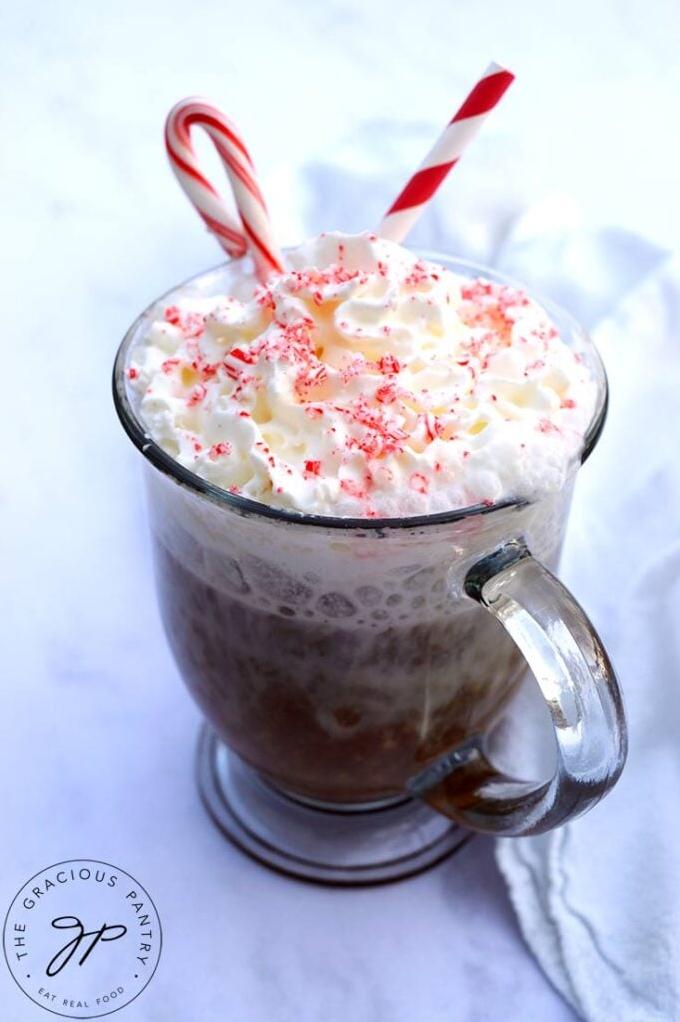  Indulge in the rich and creamy taste of this festive coffee drink.
