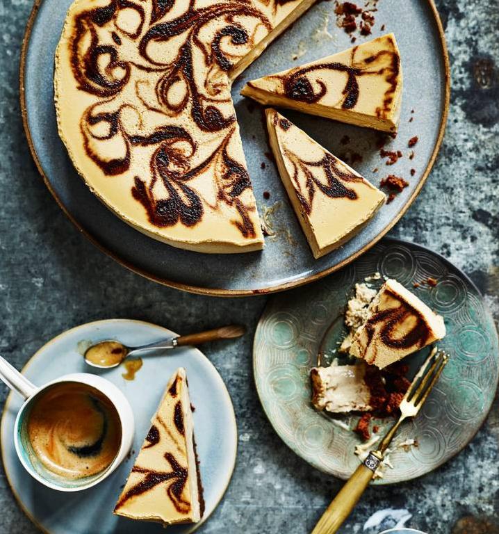  Indulge in the rich flavors of our Mocha Swirl Cheesecake