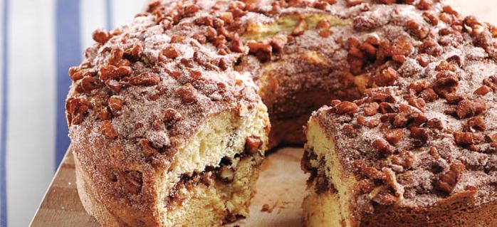  It’s always a good time for coffee, especially when indulging in a slice of this cake.