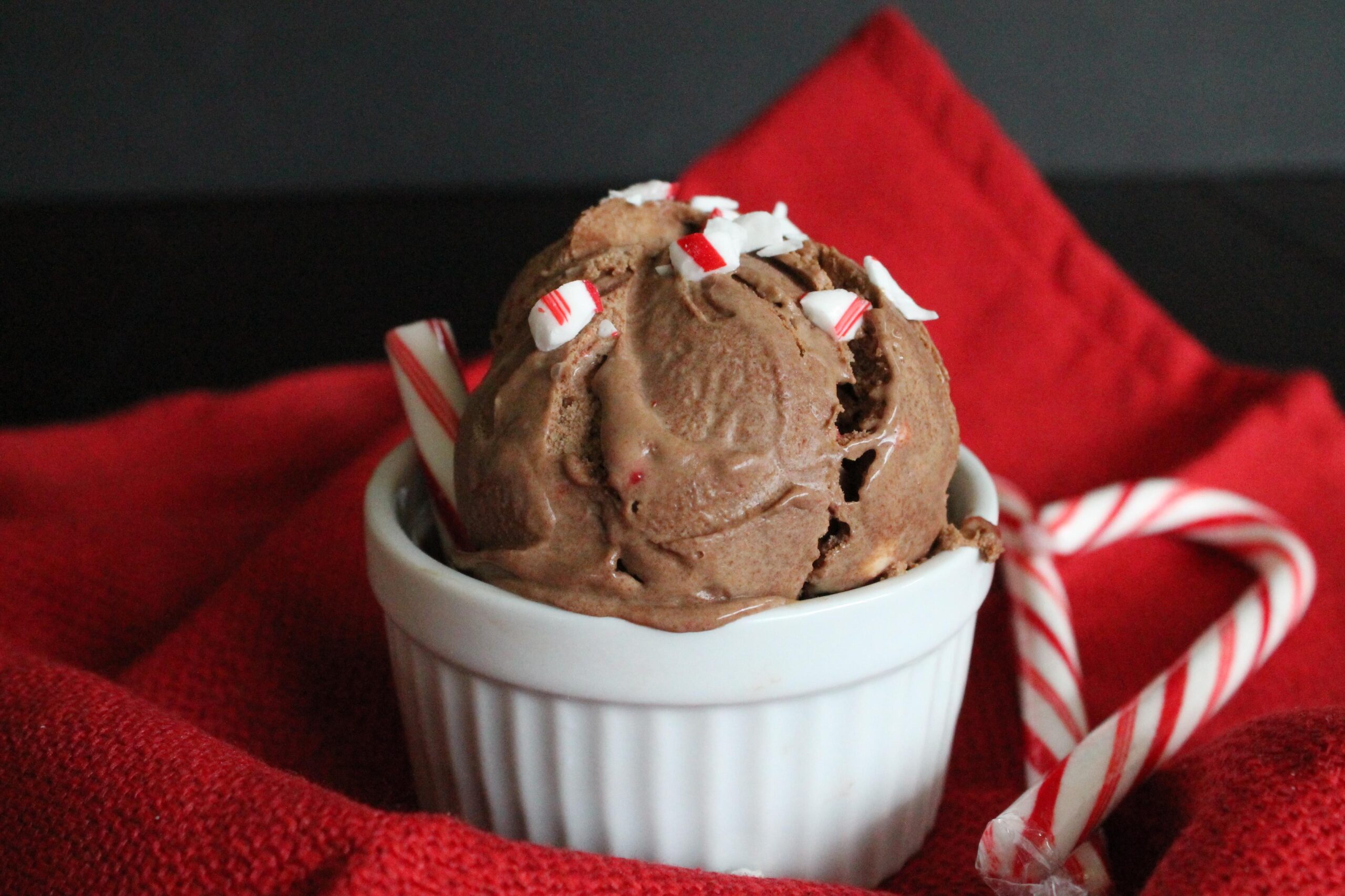  It's like the holidays in a cone! Try this festive Peppermint Mocha Chip Ice Cream.