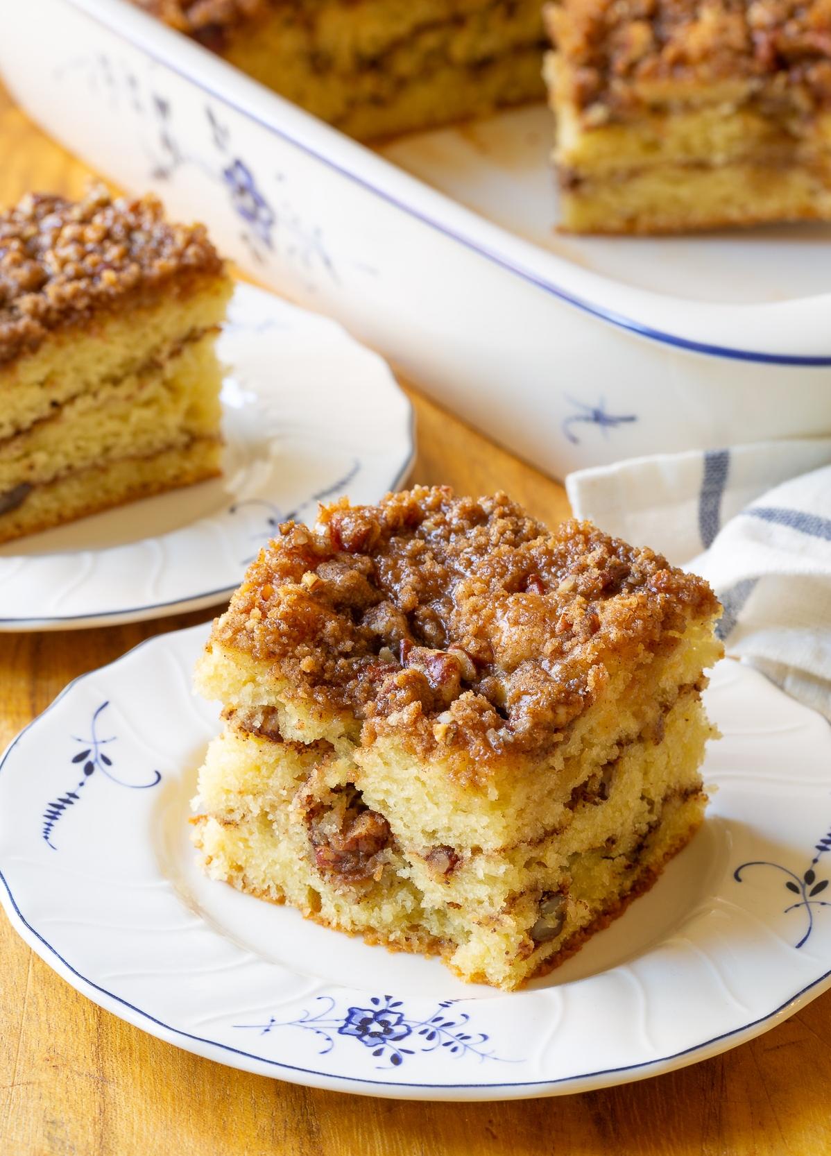  Leave your worries behind and indulge in a slice (or two) of this delicious coffee cake.