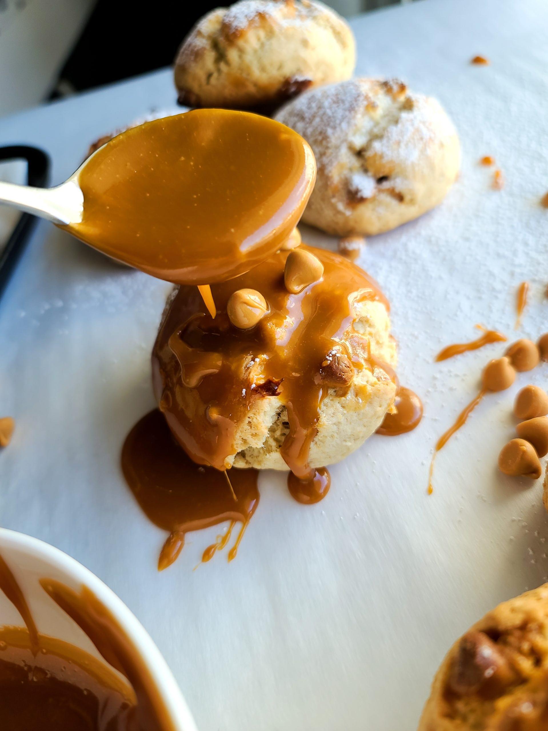  Make your morning routine a bit sweeter with these Starbucks inspired caramel scones.