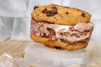 Mocha-Macadamia Nut-Chocolate Cookie Ice Cream Sandwiches