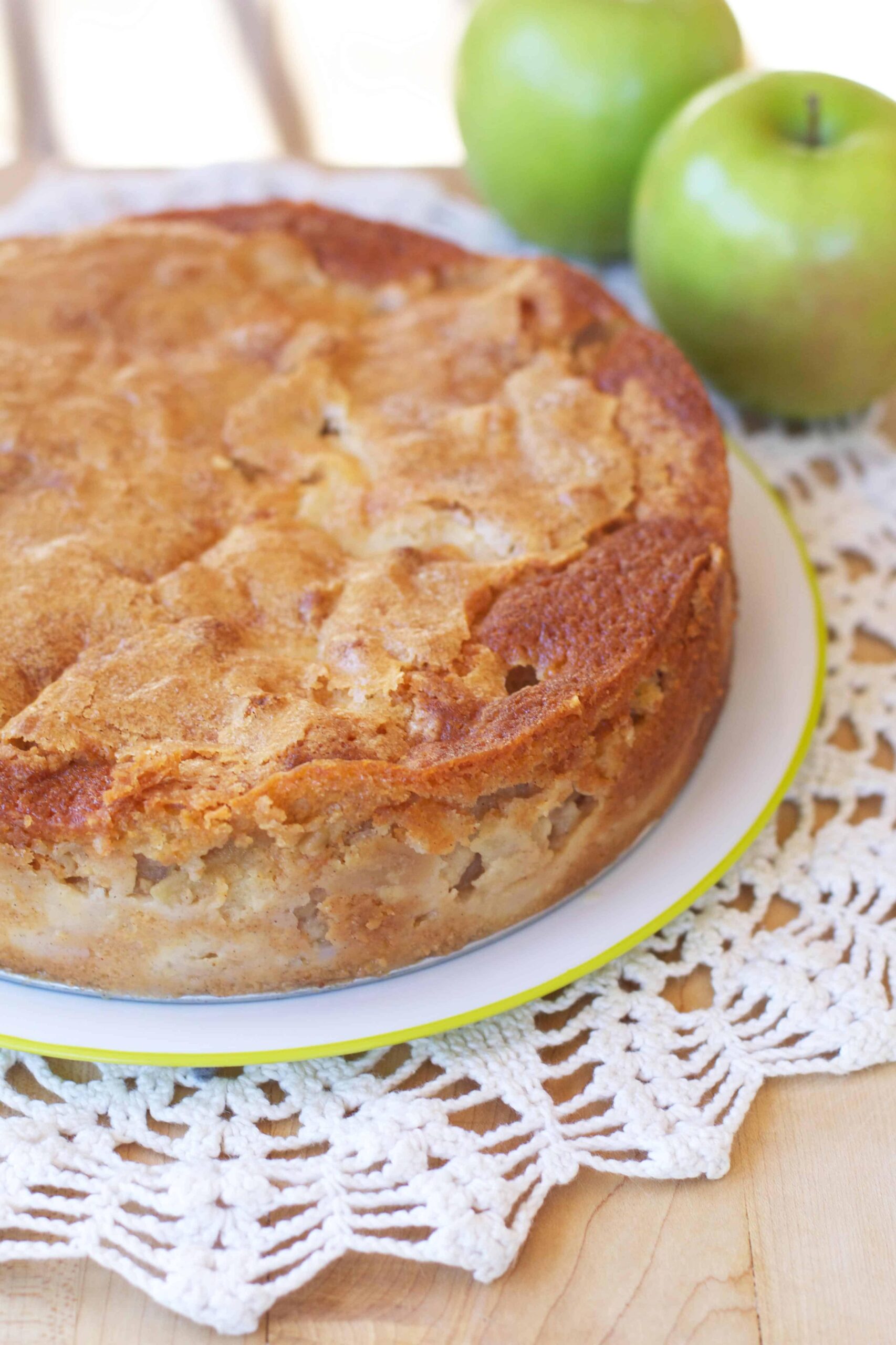  No better way to start your day than with this Apple Custard Coffee Cake.